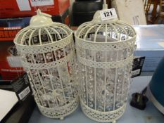 *2 Bird Cage Table Lamps