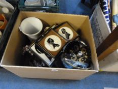 Box containing Vases - Planters - Pictures etc