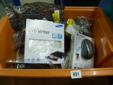 *Box Containing Battery Chargers - DVD Writers - Mini Torches - Computer Mouse etc