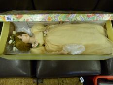 Large Porcelain Headed Dressed Doll