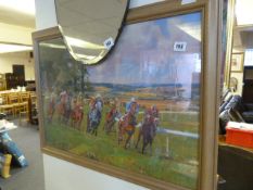Pine Framed Print Depicting Ascot Races
