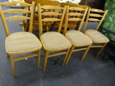 4 Light Beech Dining Room Chairs