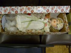 Large Porcelain Headed Dressed Doll