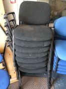 *8 Black Reception Chairs