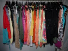 66 x Items Of Assorted Women's Clothing – Box302 – Includes Tops, Dresses & Vests - Sizes Range From