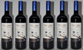 6 x Caliterra Reserva Merlot Estate Grown Red Wines - Chile - Year 2011 - Bottle Size 75cl -