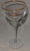 6 x Baileys Gold Rimmed Glass Stem Glass's – Ref : CAT060 – New – Unused  - Ideal for Bars,