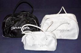 3 x “Pineapple” Midi Kit Bags - NJB110 – 2 x White, 1 x Black – Unused Shop-soiled – CL008 -