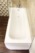 1 x Dovcor Moreno 1700 x 700 Single Acrylic End Bath - Includes Screen - D.002.001.SE - Corensis