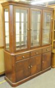 1 x RossMoor Traditional Large Mahogany Buffet & Hutch Display Unit – 6 Door 3 Drawer with Lit Glass
