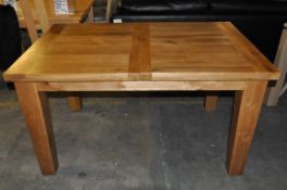 1 x Solid Oak Wood Extending Table – Designed by Mark Webster – Ex Display – Dimensions : Extended