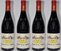 4 x Châteauneuf-du-Pape Red Wine - French Wine - Year 2010 - Bottle Size 75cl - Volume 14.5% - Ref