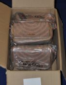 6 x Zanra Rhodes Allyah 02 Shoulder Bag In Taupe - NJB013 - CL008 - Location: Bury BL9 RRP £300. You