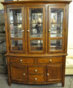 1 x Mahogany Townsend 5 Door With 4 Drawer Buffet & Hutch – Design by Mark Webster - 2 Glassed