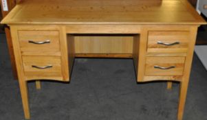 1 x Oak Dressing Table with 4 Drawers – Ex Display – Dimensions : 126x48x80cm – CH205 - CL050 –