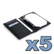 5 x Genuine Fine Leather Credit Card Wallets by ICE London - EGW-6003-BK - Colour: Black -