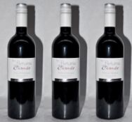 3 x Les Parfums De Chiroulet Cotes De Gascogne Red Wine - French Wine - Vintage 1999 - Bottle Size
