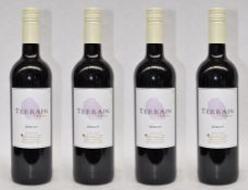 4 x Terrain Merlot 2012 Red Wines - Product of France - Bottle Size 75cl - Volume 13% - Ref W612/
