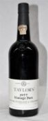 1 x Taylors 1977 Vintage Bottler of Port - 75cl Bottle Size - 21% Volume - Taylor, Fladgate &