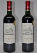 2 x Grand Vin De Bordeaux Château Les Bertrands Red Wines - French Wine - 2010 - Bottle
