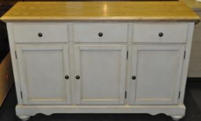 1 x Monet White Sideboard 3 Door & 3 Drawer With Shelf – Designed by Mark Webster – Tradional Yet