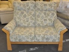 1 x Solid Wood Framed Cintique 2 Seater Sofa with Patterned Fabric –  – RRP £1199.00