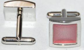 10 x Pairs of Genuine ZZ Mirror Cuff Links by Ice London – Color : Pink – Model : EGCL-102006 PK –