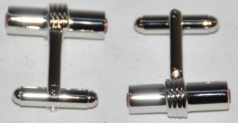 10 x Pairs of Genuine T-Bar Cuff Links with Swarovski Crystals by Ice London – Color : Pink -