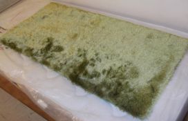 1 x Green Rug- Ref: FC842 - Funky Green Shaggy Rug With An Almost iridescent Quality - Ex Display