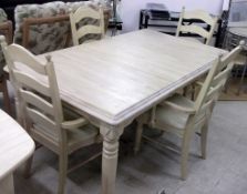1 x Extending Table With 4 x Matching Chairs - Ref: FC429 - Traditional Country Style Kitchen