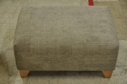 1 x Fabric Footstool - W70 D50 H33 - Ref: FC919 - Ex Display Stock In Great Condition - CL036 -