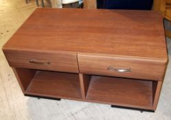 1 x Television Storage Cabinet - Ref: FC476 - Features 2 Drawers & Compartments, In A Light Walnut