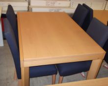 1 x Caligaris Extending Table & 4 Chairs - Ref: FC691 - Ex Display Stock In Great Condition With