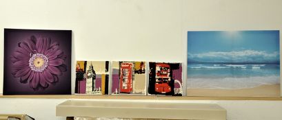 3 x Pieces Of Wall Art - 3 Designs Supplied, See Pictures For Details - Ref: FC628 - Various Sizes -