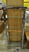 1 x Chrome & Glass Display Shelving - Ref: FC773 - Ex Display Stock In Great Condition - CL036 - W70