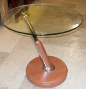 1 x Orbit Glass Top Lamp Table - Ref: FC724 - Impressive Design - Pre-built, Ex Display Stock In