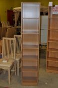 1 x Narrow Display / Bookshelf Unit - Ref: FC768 - Ex Display Stock In Good Condition - W37 D30 H180