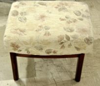 1 x Cintique Fabric Stool - Ref: FC915 - Ex Display Stock In Great Condition - W54 X D44 X H42 -