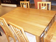 1 x Solid Wood Table & 4 Chairs In A Light Wood - Ref FC235 - Good Ex Display Condition -