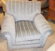 1 x Luxurious Striped Upholstered Fireside Chair By WADE Upholstery - Ref: FC258 - Covered In A