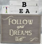 3 x Pieces Of Canvas Art - Ref BEA62 – See Pictures – Taken From A Clean Salon Environment – CL051 -