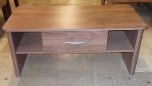 1 x Walnut TV Unit With Drawer - Ref: FC714 - NEW & BOXED - W105 D50 H42cm - Assembly Required -