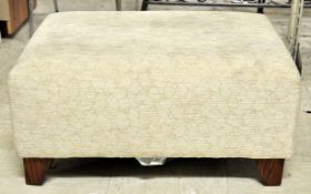 1 x Fabric Stool In A Light Fawn Colour - Ref: FC901 - Ex Display Stock In Great Condition - W70 X