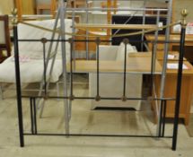 1 x Metal Ornate Frame HEADBOARD In Black - Ref: FC810 - Ex Display Stock In Great Condition - CL036