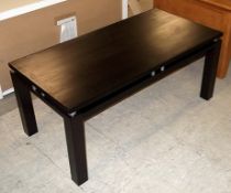 1 x Dark Brown Coffee Table- L100cm x D50 x H40cm - Ref: FC892 - Ex Display Stock In Great Condition