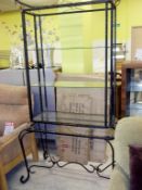 1 x Ornate Metal & Glass Display Unit - Ref: FCX879 - NEW & BOXED - W100 x H195 x D38cm