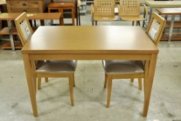 1 x Table (Beech) With 2 x Chairs - Ref: FC900 - Worth It For The Stunning Chairs Alone! - Ex