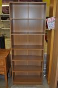 1 x Beech Bookshelves / Display Unit - Ref: FC786 - Ex Display Stock In Great Condition - W70 D29