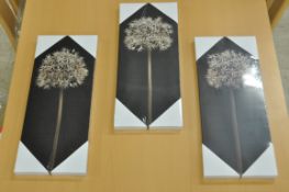 24 x Pieces Of 400mm x 160mm Wall Art - 3 Design Supplied, See Pictures For Details - Ref: FC608 -