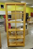 1 x Beech Open Display Unit - Featuring 10 x Compartments - Ref: FC781 - Ex Display Stock In Great